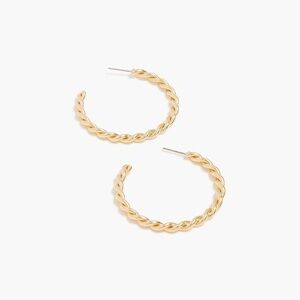 J. Crew Factory Gold Twisted Hoop Earrings